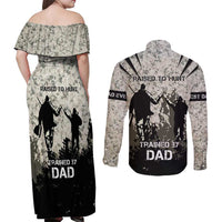 Deer Hunting Fathers Day Couples Matching Off Shoulder Maxi Dress and Long Sleeve Button Shirt Best Dad Ever