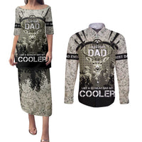 Deer Hunting Fathers Day Couples Matching Puletasi and Long Sleeve Button Shirt Best Dad Ever