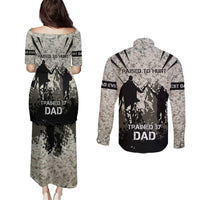Deer Hunting Fathers Day Couples Matching Puletasi and Long Sleeve Button Shirt Best Dad Ever