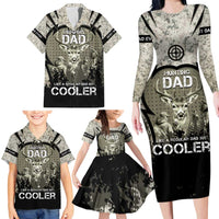 Deer Hunting Fathers Day Family Matching Long Sleeve Bodycon Dress and Hawaiian Shirt Best Dad Ever