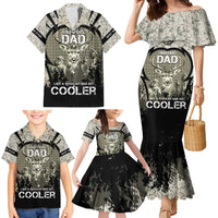 Deer Hunting Fathers Day Family Matching Mermaid Dress and Hawaiian Shirt Best Dad Ever