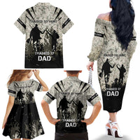 Deer Hunting Fathers Day Family Matching Off The Shoulder Long Sleeve Dress and Hawaiian Shirt Best Dad Ever