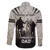 Deer Hunting Fathers Day Family Matching Off The Shoulder Long Sleeve Dress and Hawaiian Shirt Best Dad Ever