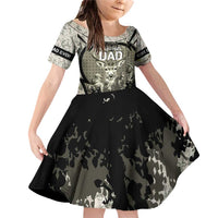 Deer Hunting Fathers Day Family Matching Off Shoulder Short Dress and Hawaiian Shirt Best Dad Ever