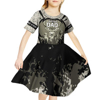 Deer Hunting Fathers Day Kid Short Sleeve Dress Best Dad Ever