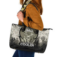 Deer Hunting Fathers Day Leather Tote Bag Best Dad Ever