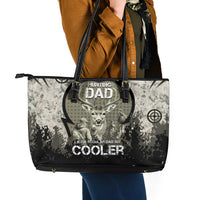 Deer Hunting Fathers Day Leather Tote Bag Best Dad Ever