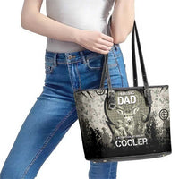 Deer Hunting Fathers Day Leather Tote Bag Best Dad Ever