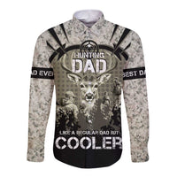 Deer Hunting Fathers Day Long Sleeve Button Shirt Best Dad Ever