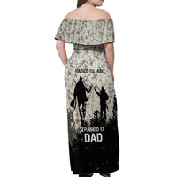 Deer Hunting Fathers Day Off Shoulder Maxi Dress Best Dad Ever