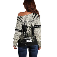 Deer Hunting Fathers Day Off Shoulder Sweater Best Dad Ever