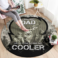 Deer Hunting Fathers Day Round Carpet Best Dad Ever