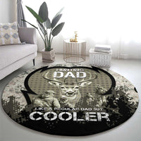 Deer Hunting Fathers Day Round Carpet Best Dad Ever