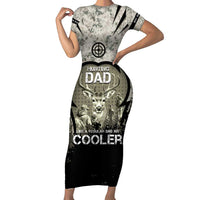 Deer Hunting Fathers Day Short Sleeve Bodycon Dress Best Dad Ever