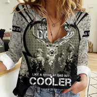 Deer Hunting Fathers Day Women Casual Shirt Best Dad Ever