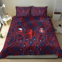 Czech Republic Football Bedding Set Art Nouveau Patterns With National Lion