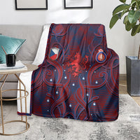 Czech Republic Football Blanket Art Nouveau Patterns With National Lion