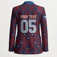 Custom Czech Republic Football Blazer Art Nouveau Patterns With National Lion