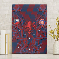 Czech Republic Football Canvas Wall Art Art Nouveau Patterns With National Lion