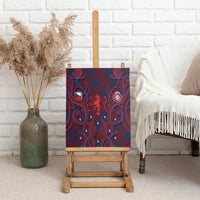 Czech Republic Football Canvas Wall Art Art Nouveau Patterns With National Lion