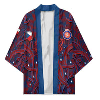 Custom Czech Republic Football Kimono Art Nouveau Patterns With National Lion