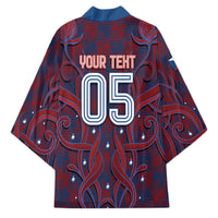 Custom Czech Republic Football Kimono Art Nouveau Patterns With National Lion