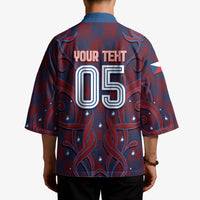 Custom Czech Republic Football Kimono Art Nouveau Patterns With National Lion