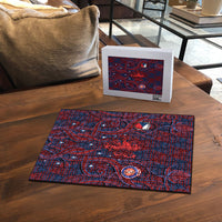 Czech Republic Football Puzzle Art Nouveau Patterns With National Lion