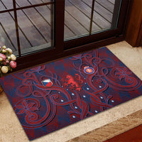 Czech Republic Football Rubber Doormat Art Nouveau Patterns With National Lion