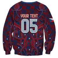 Custom Czech Republic Football Sweatshirt Art Nouveau Patterns With National Lion