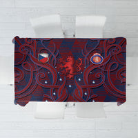 Czech Republic Football Tablecloth Art Nouveau Patterns With National Lion