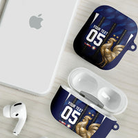 Custom France Football AirPods Case Gallic Rooster Luxury Sport Style