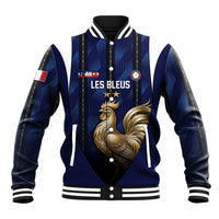Custom France Football Baseball Jacket Gallic Rooster Luxury Sport Style