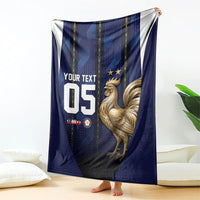 Custom France Football Blanket Gallic Rooster Luxury Sport Style