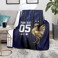 Custom France Football Blanket Gallic Rooster Luxury Sport Style