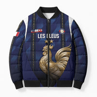 Custom France Football Bomber Puffer Jacket Gallic Rooster Luxury Sport Style