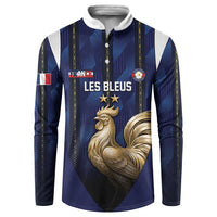 Custom France Football Button Sweatshirt Gallic Rooster Luxury Sport Style