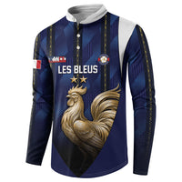 Custom France Football Button Sweatshirt Gallic Rooster Luxury Sport Style