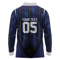 Custom France Football Long Sleeve Polo Shirt Gallic Rooster Luxury Sport Style