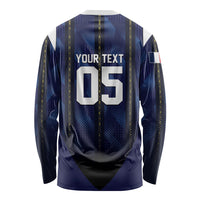 Custom France Football Long Sleeve Shirt Gallic Rooster Luxury Sport Style