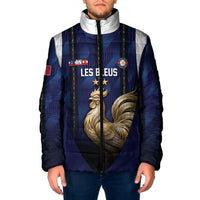 Custom France Football Padded Jacket Gallic Rooster Luxury Sport Style