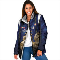 Custom France Football Padded Jacket Gallic Rooster Luxury Sport Style