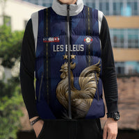 Custom France Football Sleeveless Puffer Jacket Gallic Rooster Luxury Sport Style