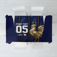 Custom France Football Tablecloth Gallic Rooster Luxury Sport Style