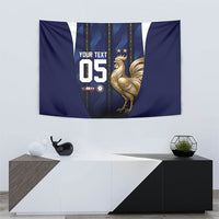 Custom France Football Tapestry Gallic Rooster Luxury Sport Style