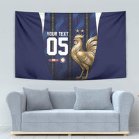 Custom France Football Tapestry Gallic Rooster Luxury Sport Style