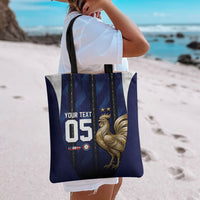 Custom France Football Tote Bag Gallic Rooster Luxury Sport Style