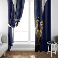 Custom France Football Window Curtain Gallic Rooster Luxury Sport Style