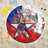 Chile Beach Blanket Andean Condor With Chilean Bellflower - Wonder Print Shop