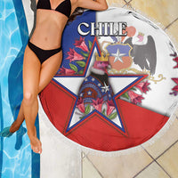 Chile Beach Blanket Andean Condor With Chilean Bellflower - Wonder Print Shop